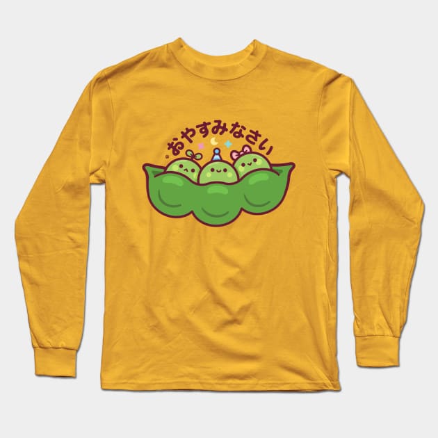 Edamame Kawaii Long Sleeve T-Shirt by kudasai